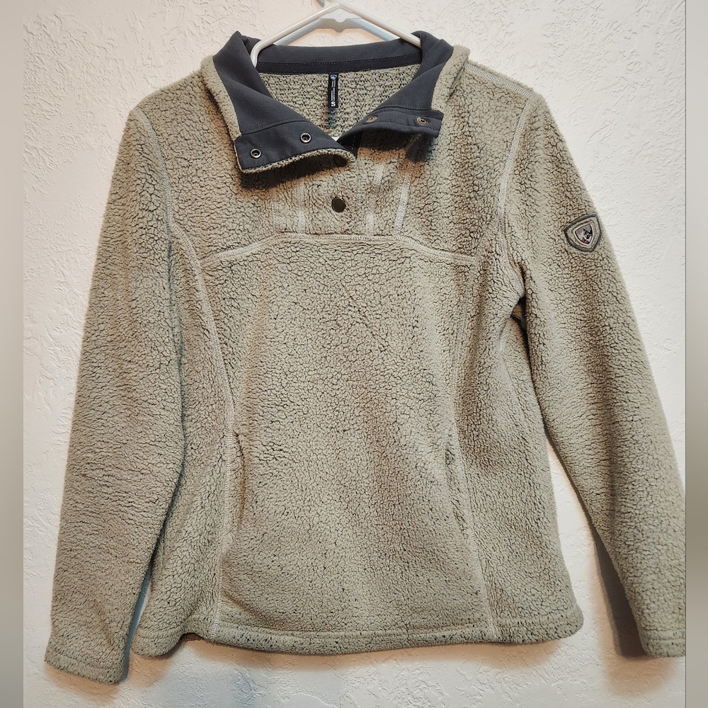 Kuhl Jacket Womens Small Light Grey Furry Fleece Outerwear